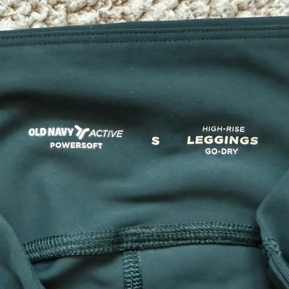 ✝️ Old Navy | Black & Hunter Green Mesh Panel Leggings - Picture 6 of 11